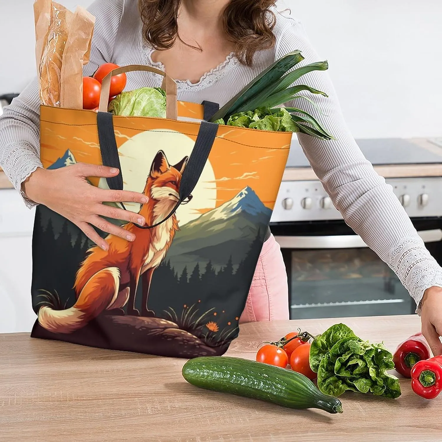 Canvas Tote Bag Large Women Casual Shoulder Bag Handbag Reusable Beach Shopping Grocery Bag For Outdoors
