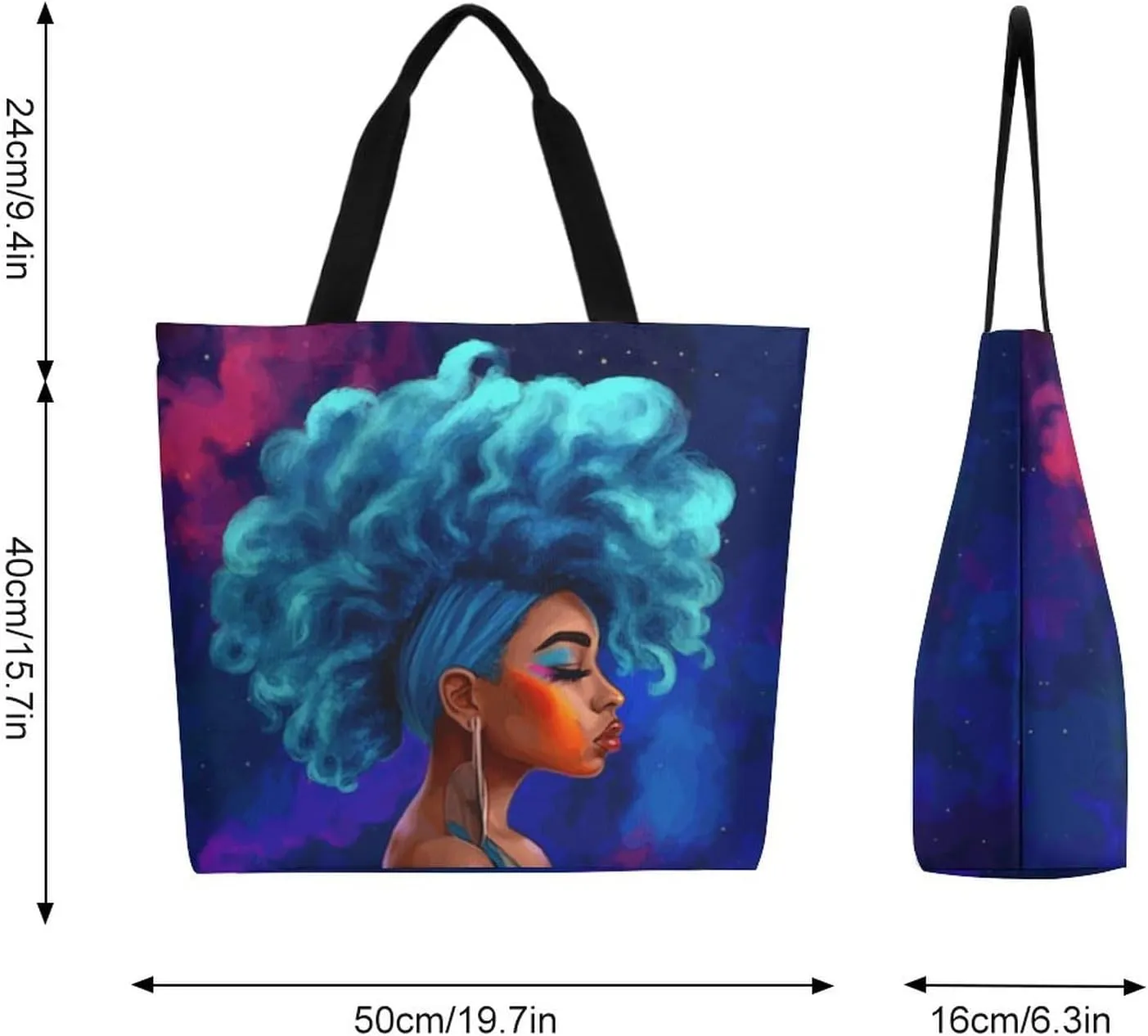 Canvas Tote Bag Large Women Casual Shoulder Bag Handbag Reusable Beach Shopping Grocery Bag For Outdoors