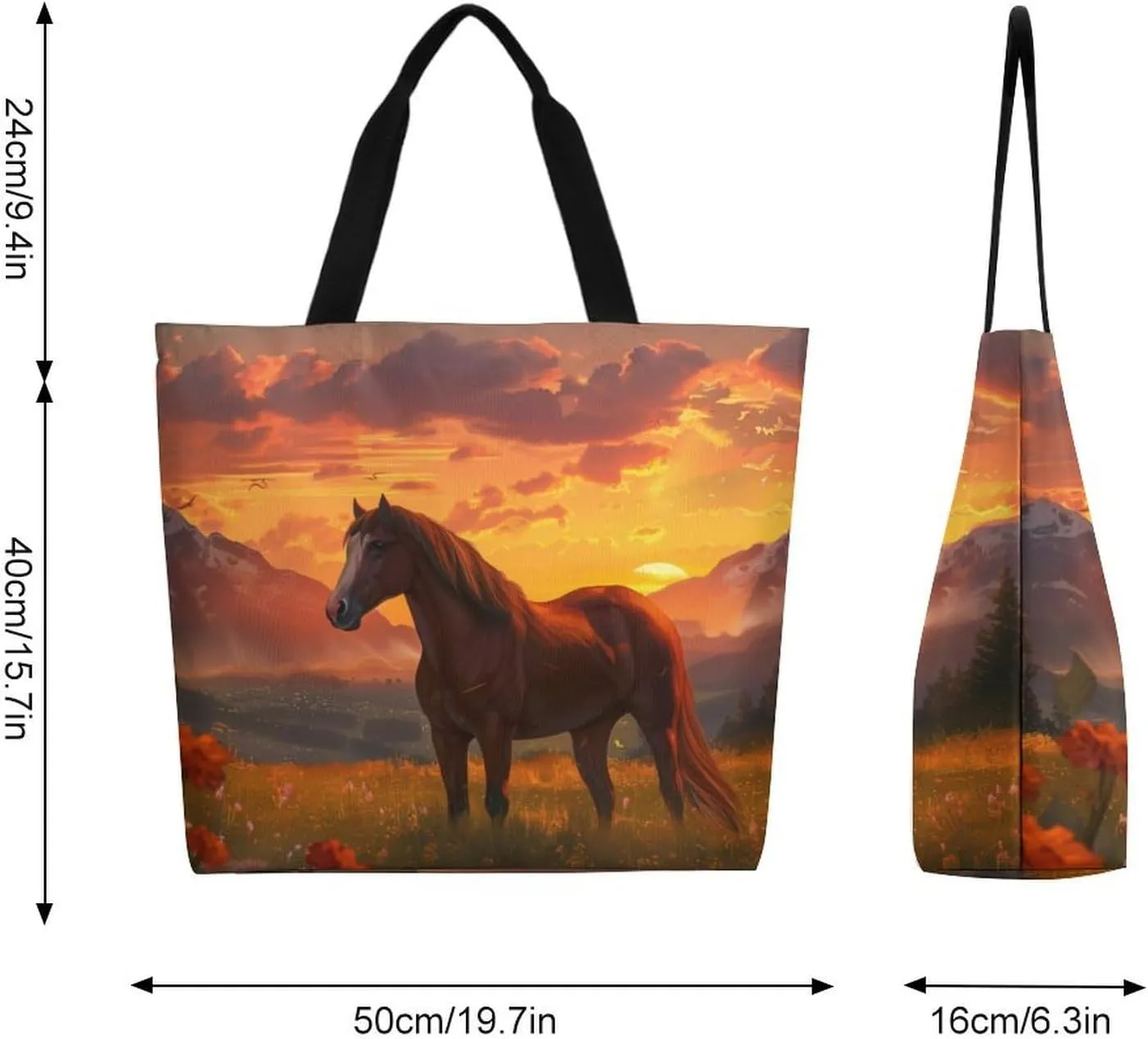 Canvas Tote Bag Large Women Casual Shoulder Bag Handbag Reusable Beach Shopping Grocery Bag For Outdoors