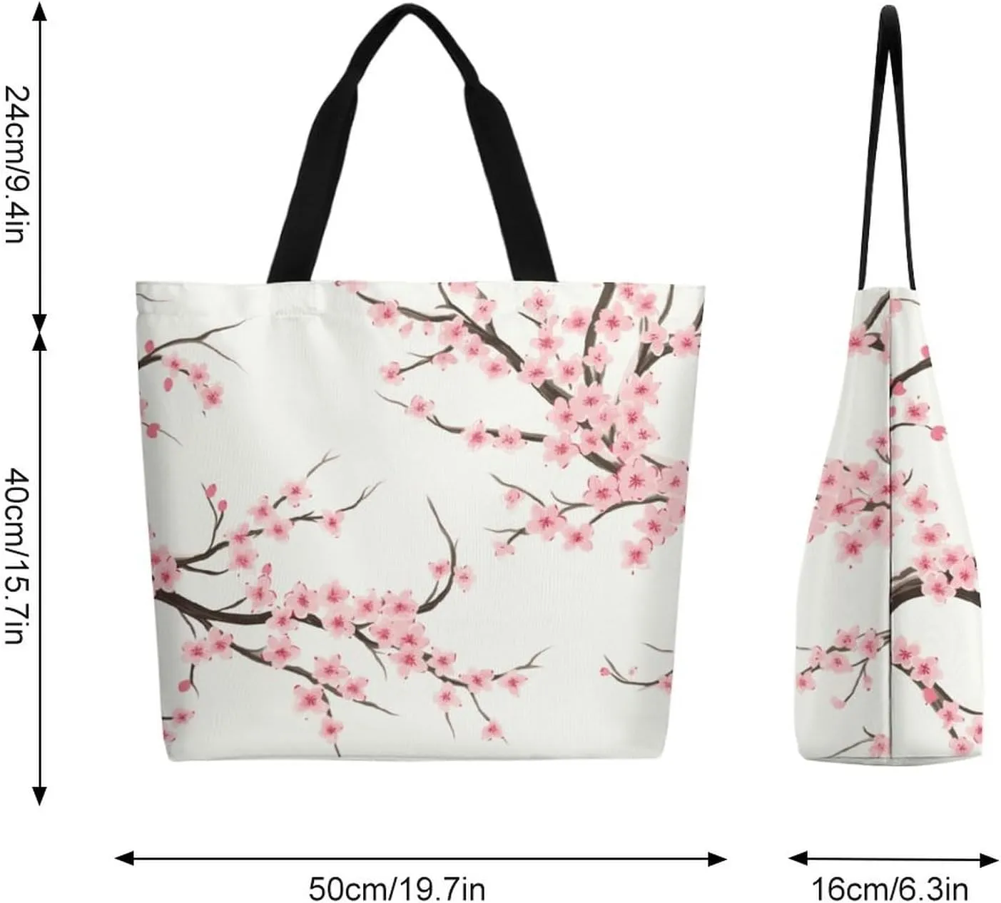 Canvas Tote Bag Large Women Casual Shoulder Bag Handbag Reusable Beach Shopping Grocery Bag For Outdoors