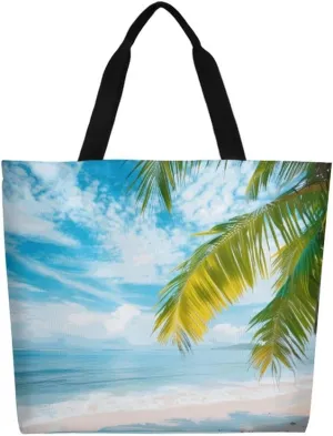 Canvas Tote Bag Large Women Casual Shoulder Bag Handbag Reusable Beach Shopping Grocery Bag For Outdoors