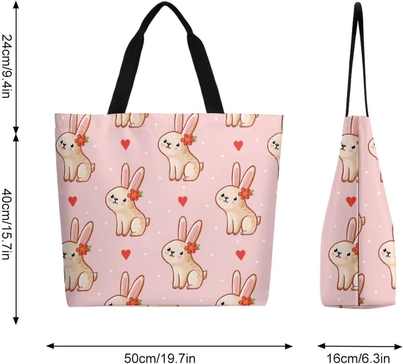 Canvas Tote Bag Large Women Casual Shoulder Bag Handbag Reusable Beach Shopping Grocery Bag For Outdoors
