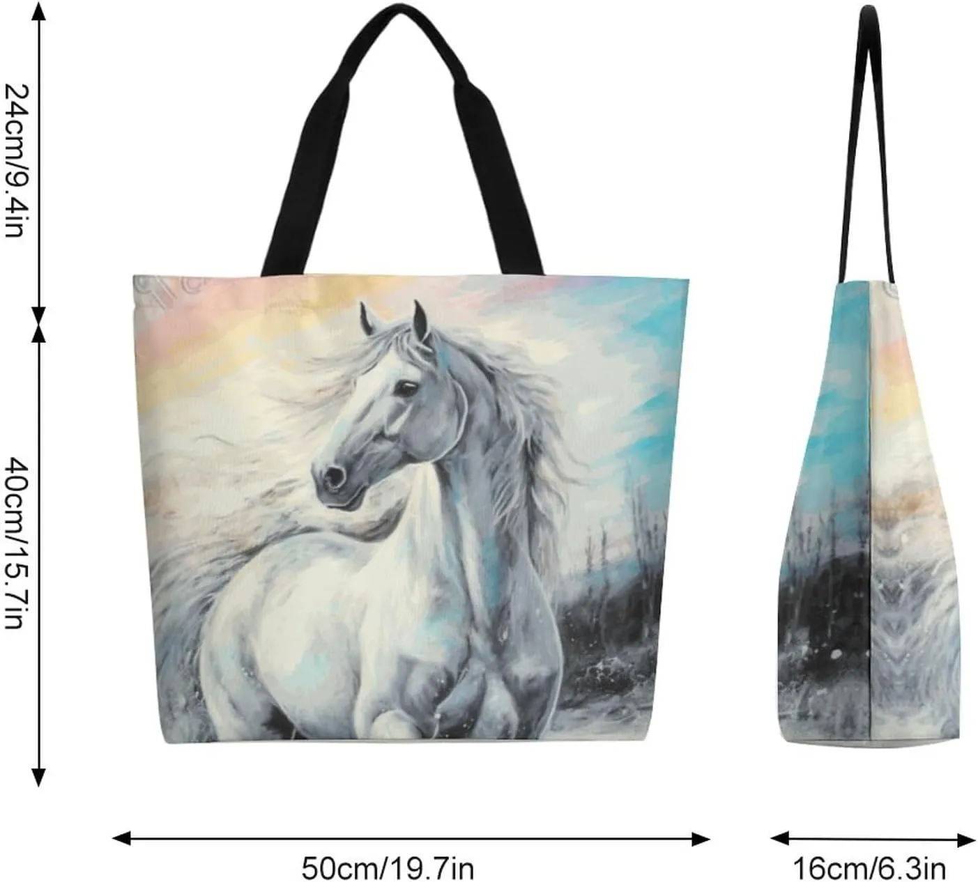 Canvas Tote Bag Large Women Casual Shoulder Bag Handbag Reusable Beach Shopping Grocery Bag For Outdoors