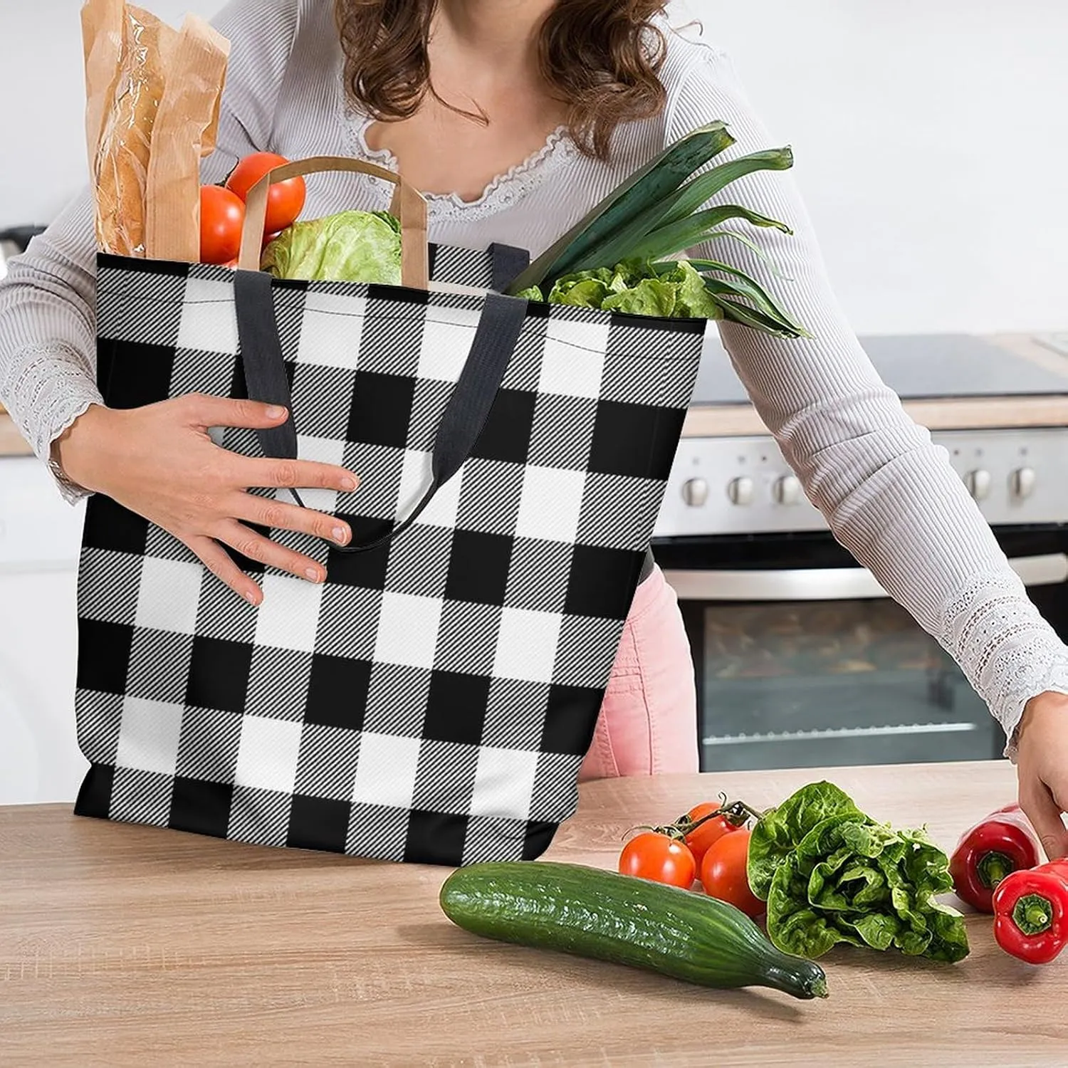 Canvas Tote Bag Large Women Casual Shoulder Bag Handbag Reusable Beach Shopping Grocery Bag For Outdoors