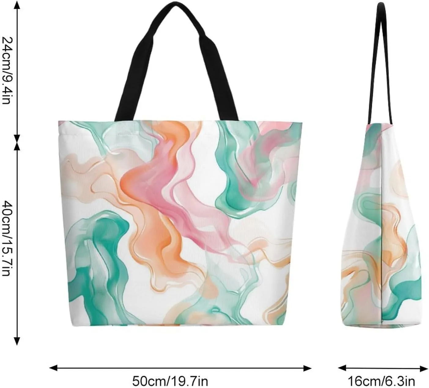 Canvas Tote Bag Large Women Casual Shoulder Bag Handbag Reusable Beach Shopping Grocery Bag For Outdoors