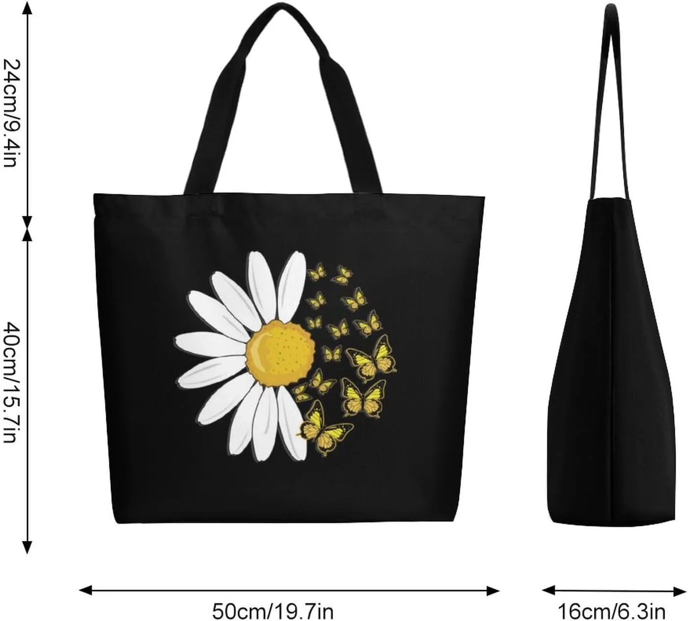 Canvas Tote Bag Large Women Casual Shoulder Bag Handbag Reusable Beach Shopping Grocery Bag For Outdoors