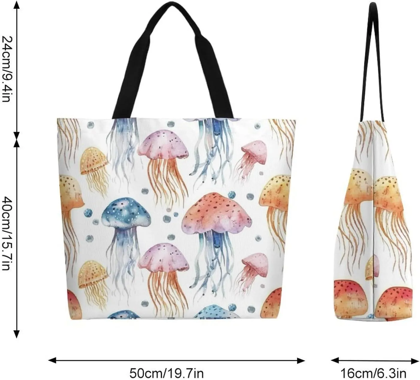Canvas Tote Bag Large Women Casual Shoulder Bag Handbag Reusable Beach Shopping Grocery Bag For Outdoors