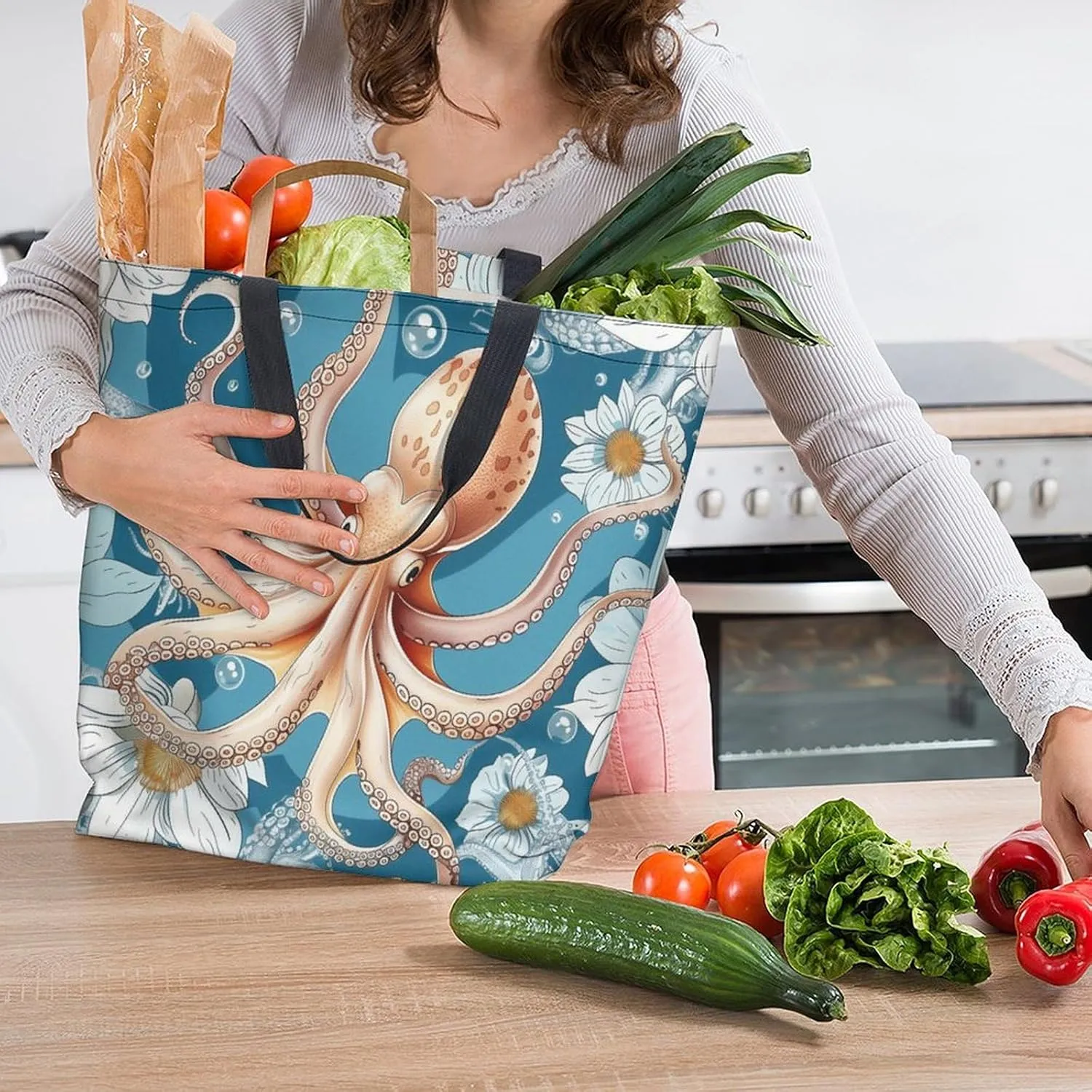 Canvas Tote Bag Large Women Casual Shoulder Bag Handbag Reusable Beach Shopping Grocery Bag For Outdoors