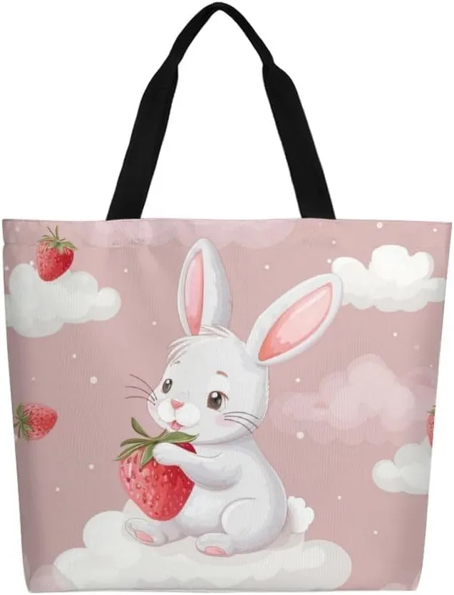 Canvas Tote Bag Large Women Casual Shoulder Bag Handbag Reusable Beach Shopping Grocery Bag For Outdoors
