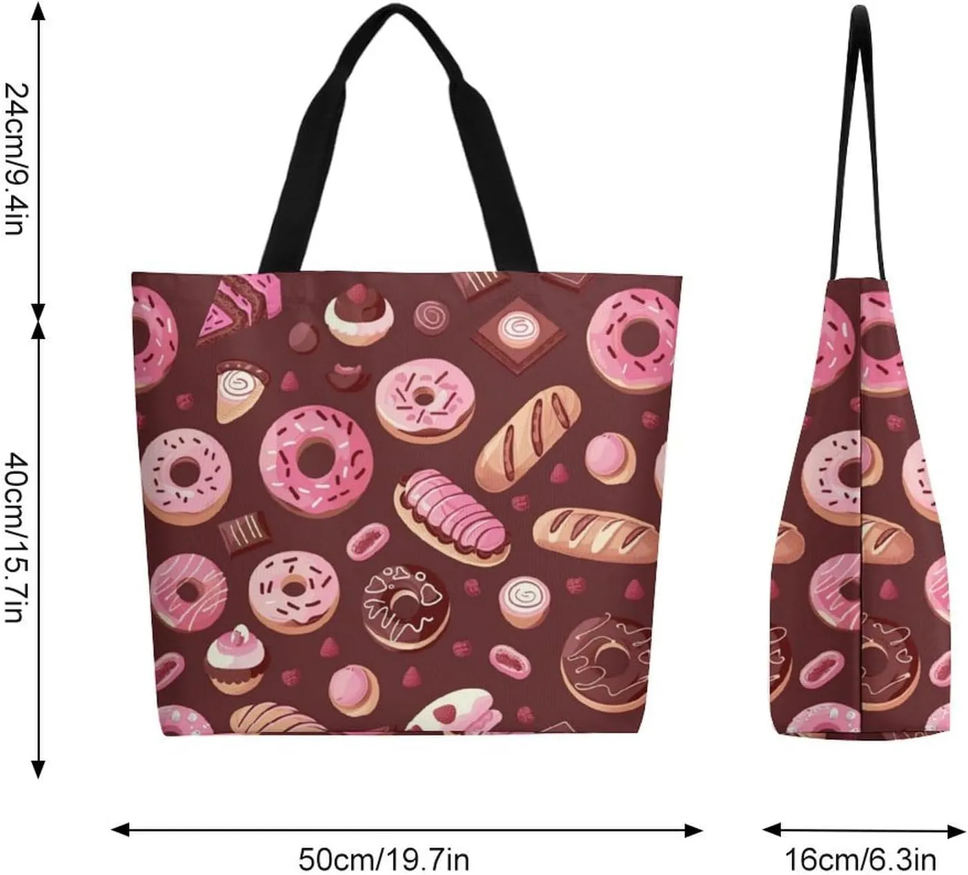 Canvas Tote Bag Large Women Casual Shoulder Bag Handbag Reusable Beach Shopping Grocery Bag For Outdoors