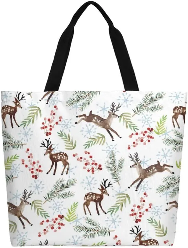 Canvas Tote Bag Large Women Casual Shoulder Bag Handbag Reusable Beach Shopping Grocery Bag For Outdoors