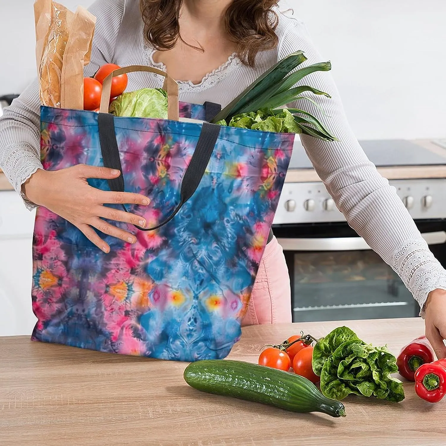 Canvas Tote Bag Large Women Casual Shoulder Bag Handbag Reusable Beach Shopping Grocery Bag For Outdoors