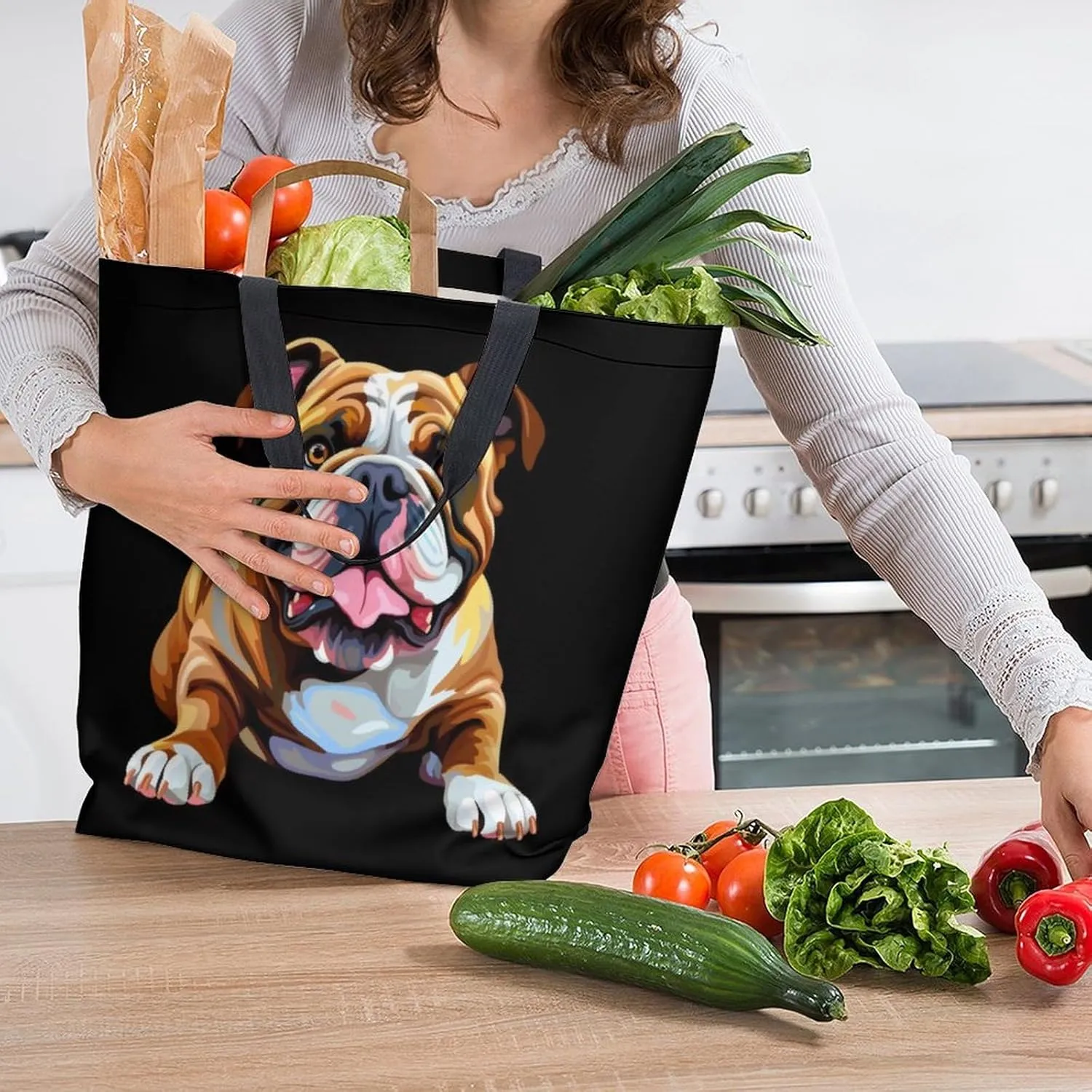 Canvas Tote Bag Large Women Casual Shoulder Bag Handbag Reusable Beach Shopping Grocery Bag For Outdoors