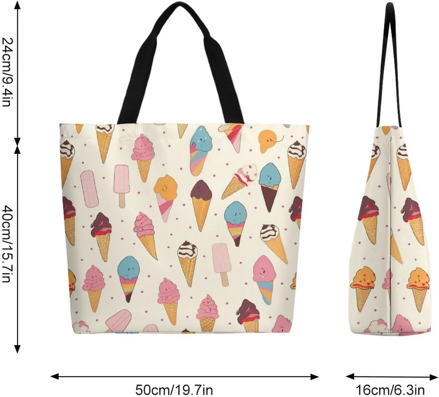 Canvas Tote Bag Large Women Casual Shoulder Bag Handbag Reusable Beach Shopping Grocery Bag For Outdoors