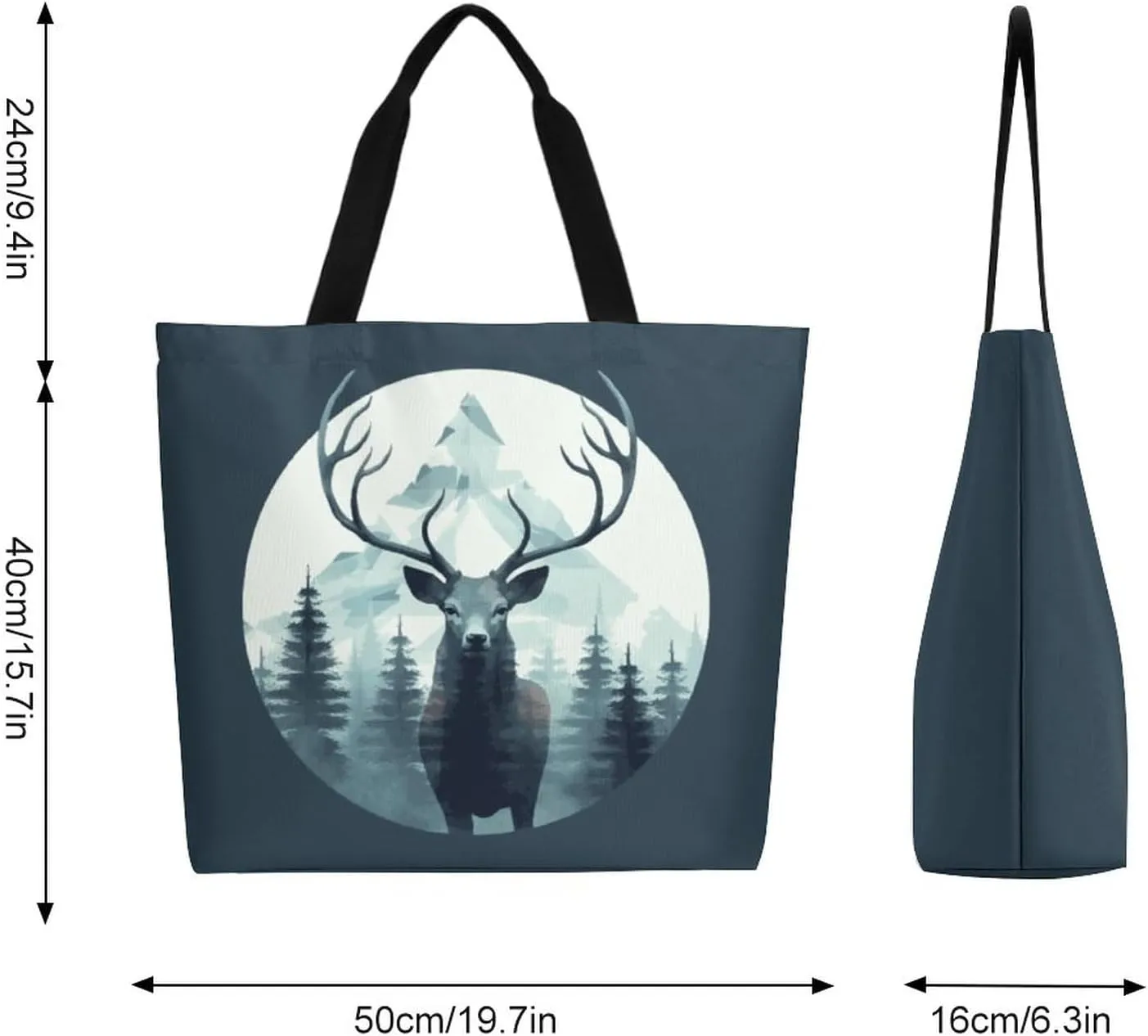 Canvas Tote Bag Large Women Casual Shoulder Bag Handbag Reusable Beach Shopping Grocery Bag For Outdoors