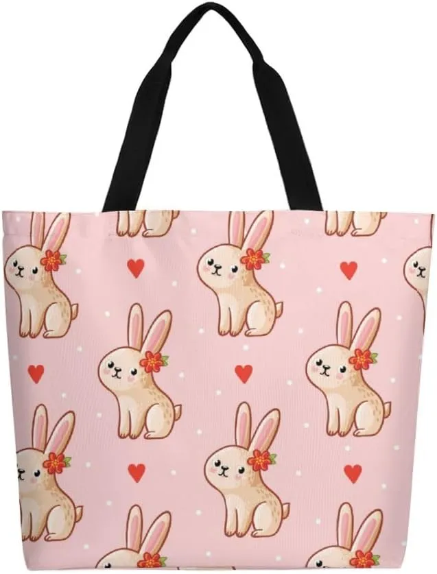 Canvas Tote Bag Large Women Casual Shoulder Bag Handbag Reusable Beach Shopping Grocery Bag For Outdoors