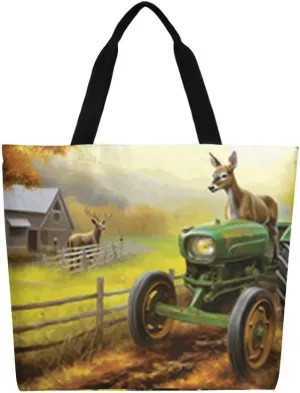 Canvas Tote Bag Large Women Casual Shoulder Bag Handbag Reusable Beach Shopping Grocery Bag For Outdoors