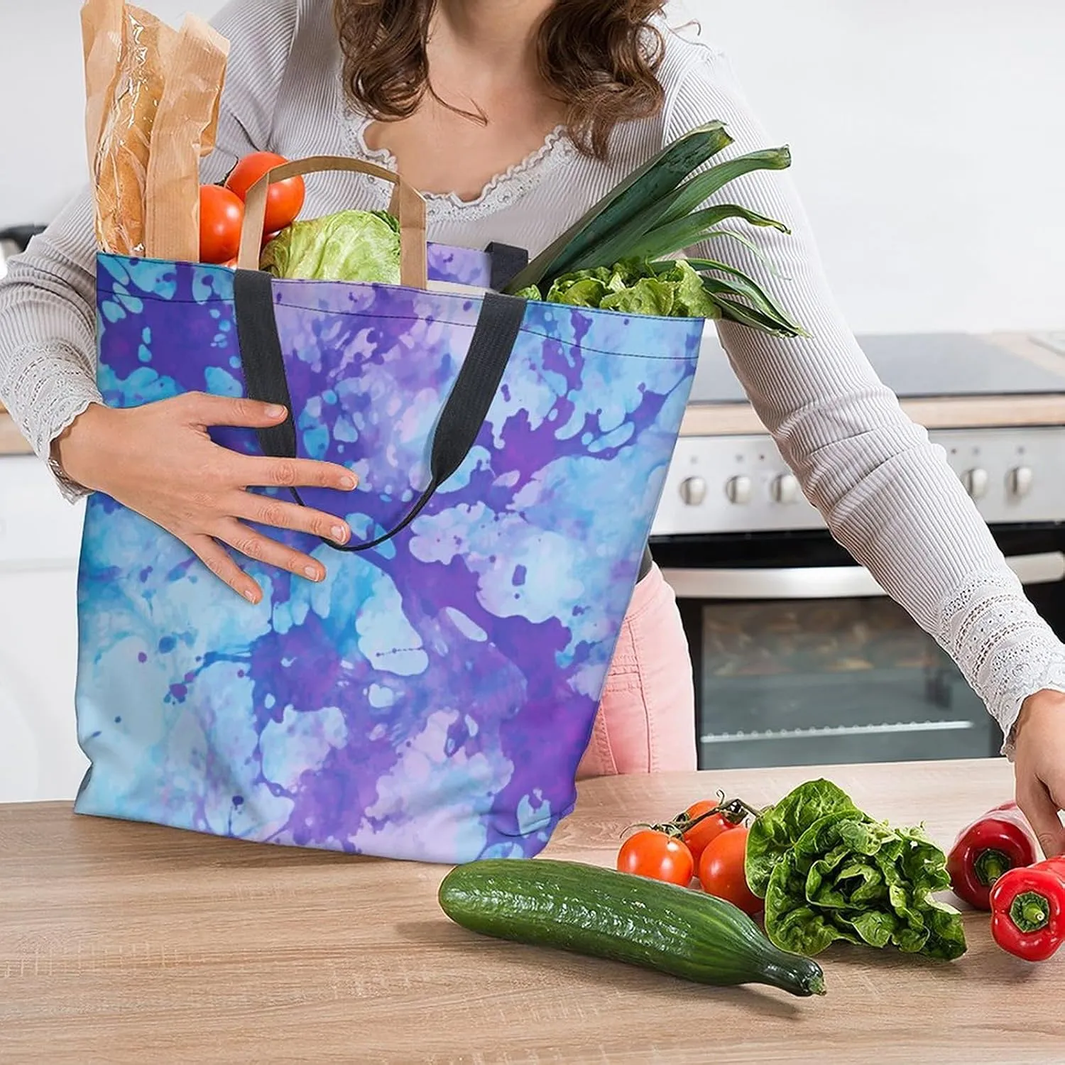 Canvas Tote Bag Large Women Casual Shoulder Bag Handbag Reusable Beach Shopping Grocery Bag For Outdoors