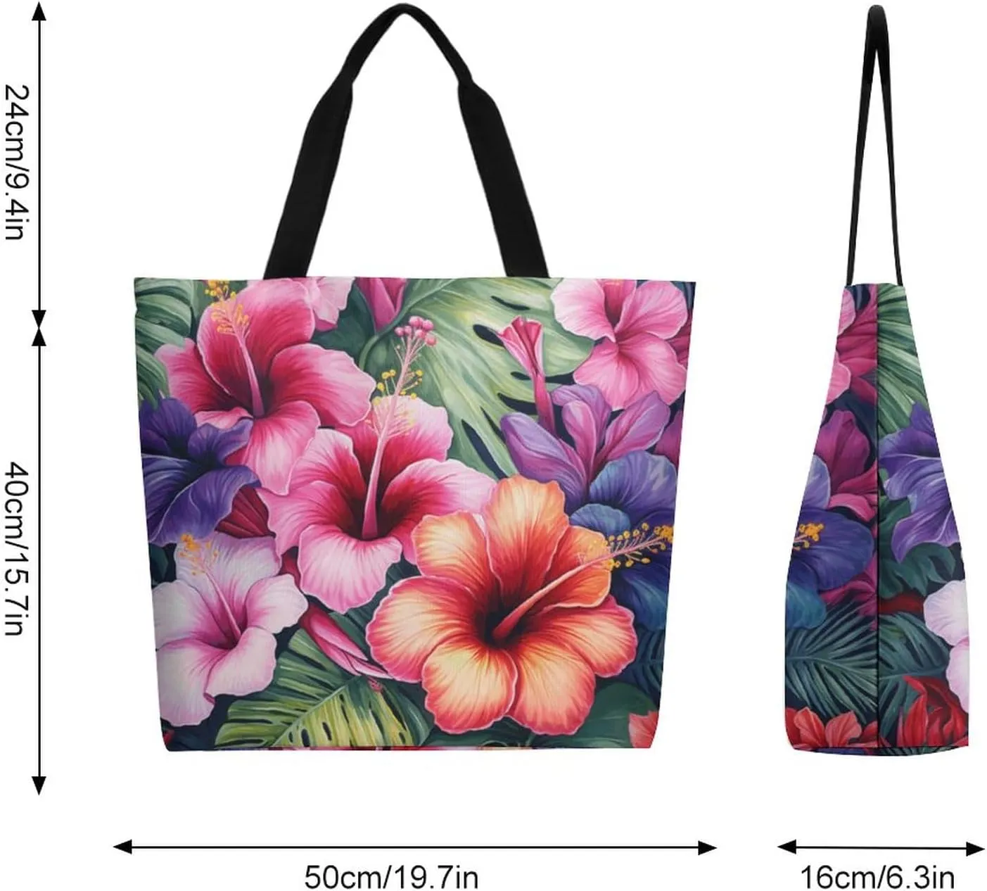 Canvas Tote Bag Large Women Casual Shoulder Bag Handbag Reusable Beach Shopping Grocery Bag For Outdoors