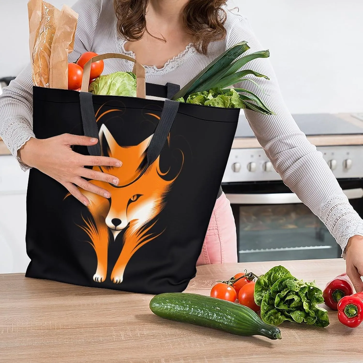 Canvas Tote Bag Large Women Casual Shoulder Bag Handbag Reusable Beach Shopping Grocery Bag For Outdoors