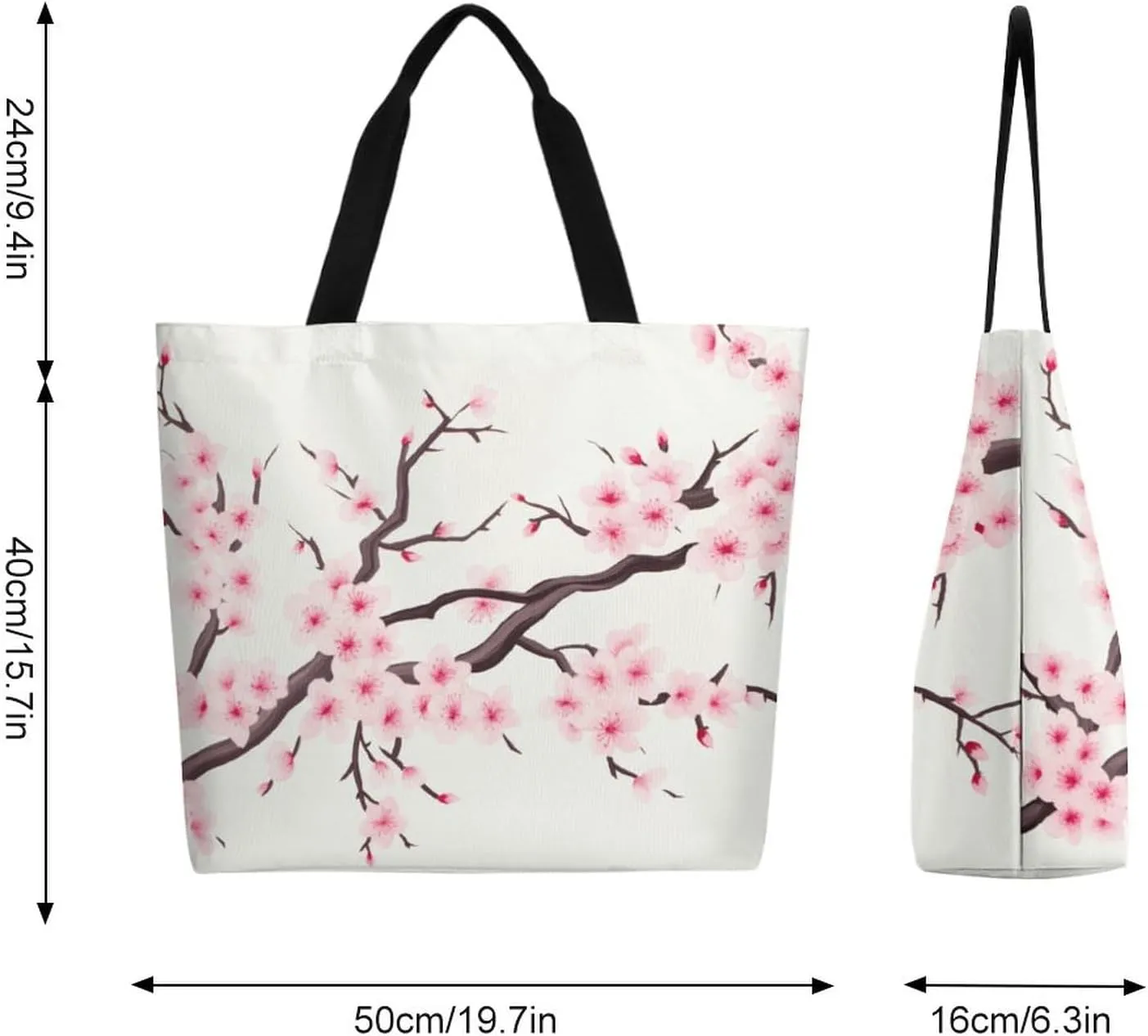 Canvas Tote Bag Large Women Casual Shoulder Bag Handbag Reusable Beach Shopping Grocery Bag For Outdoors