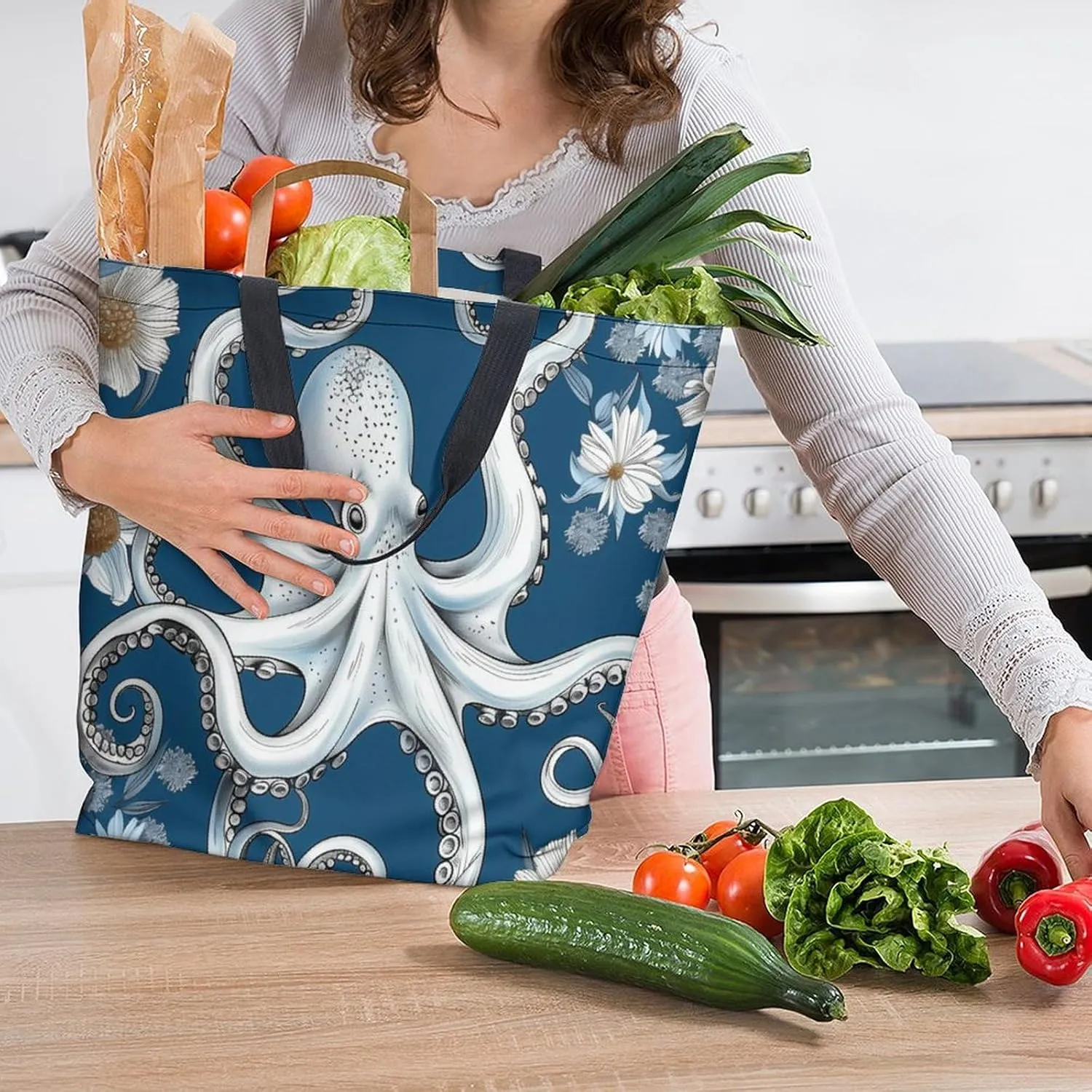 Canvas Tote Bag Large Women Casual Shoulder Bag Handbag Reusable Beach Shopping Grocery Bag For Outdoors
