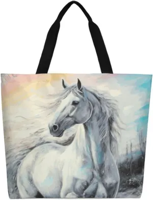 Canvas Tote Bag Large Women Casual Shoulder Bag Handbag Reusable Beach Shopping Grocery Bag For Outdoors