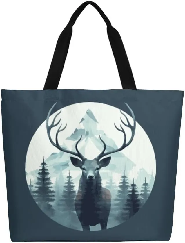 Canvas Tote Bag Large Women Casual Shoulder Bag Handbag Reusable Beach Shopping Grocery Bag For Outdoors