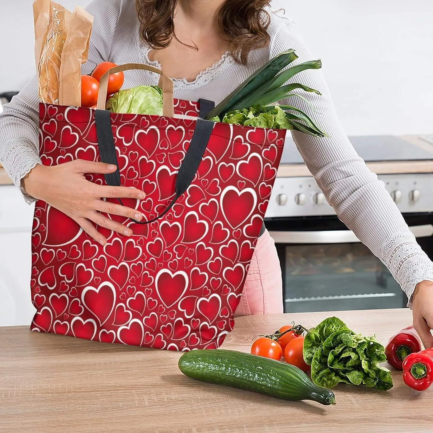 Canvas Tote Bag Large Women Casual Shoulder Bag Handbag Reusable Beach Shopping Grocery Bag For Outdoors