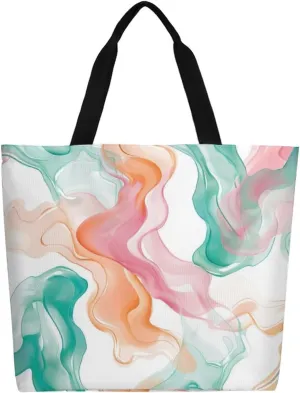 Canvas Tote Bag Large Women Casual Shoulder Bag Handbag Reusable Beach Shopping Grocery Bag For Outdoors