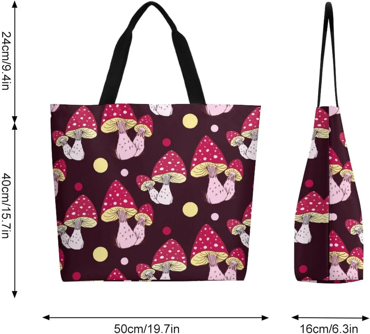 Canvas Tote Bag Large Women Casual Shoulder Bag Handbag Reusable Beach Shopping Grocery Bag For Outdoors