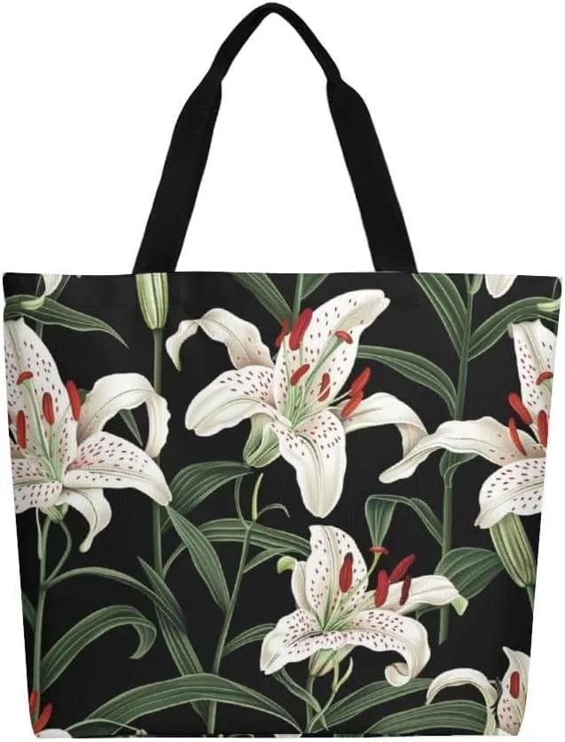 Canvas Tote Bag Large Women Casual Shoulder Bag Handbag Reusable Beach Shopping Grocery Bag For Outdoors