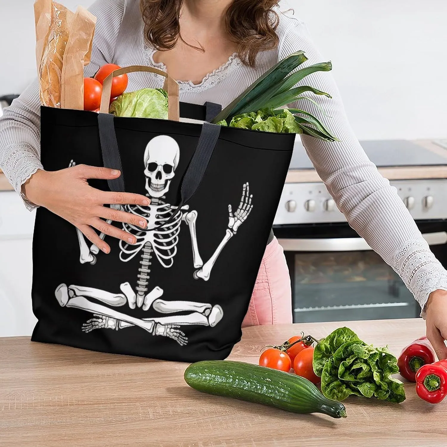 Canvas Tote Bag Large Women Casual Shoulder Bag Handbag Reusable Beach Shopping Grocery Bag For Outdoors
