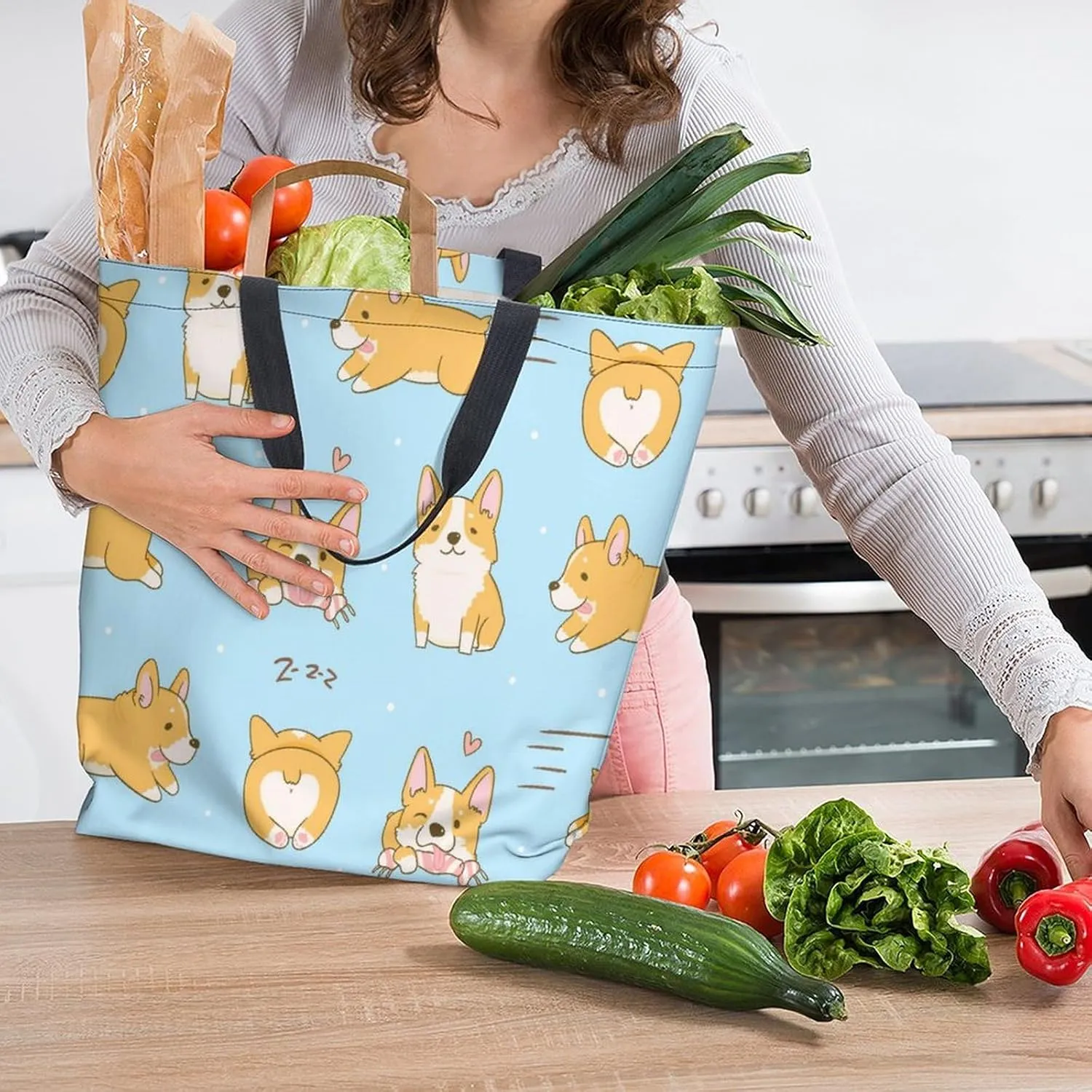Canvas Tote Bag Large Women Casual Shoulder Bag Handbag Reusable Beach Shopping Grocery Bag For Outdoors