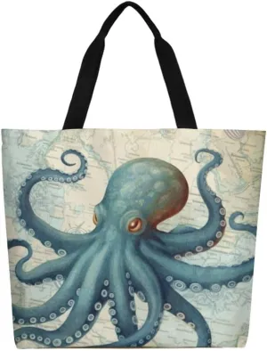 Canvas Tote Bag - Large Women's Casual Shoulder Handbag - Reusable Beach & Shopping Grocery Bag for Outdoors