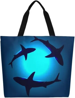 Canvas Tote Bag - Large Women's Casual Shoulder Handbag - Reusable Beach & Shopping Grocery Bag for Outdoors