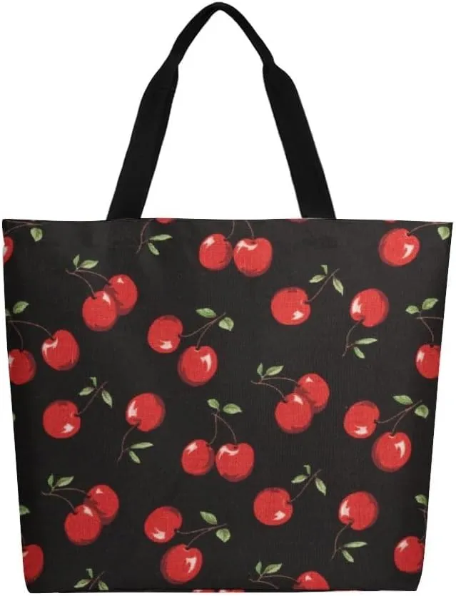 Canvas Tote Bag - Large Women's Casual Shoulder Handbag - Reusable Beach & Shopping Grocery Bag for Outdoors