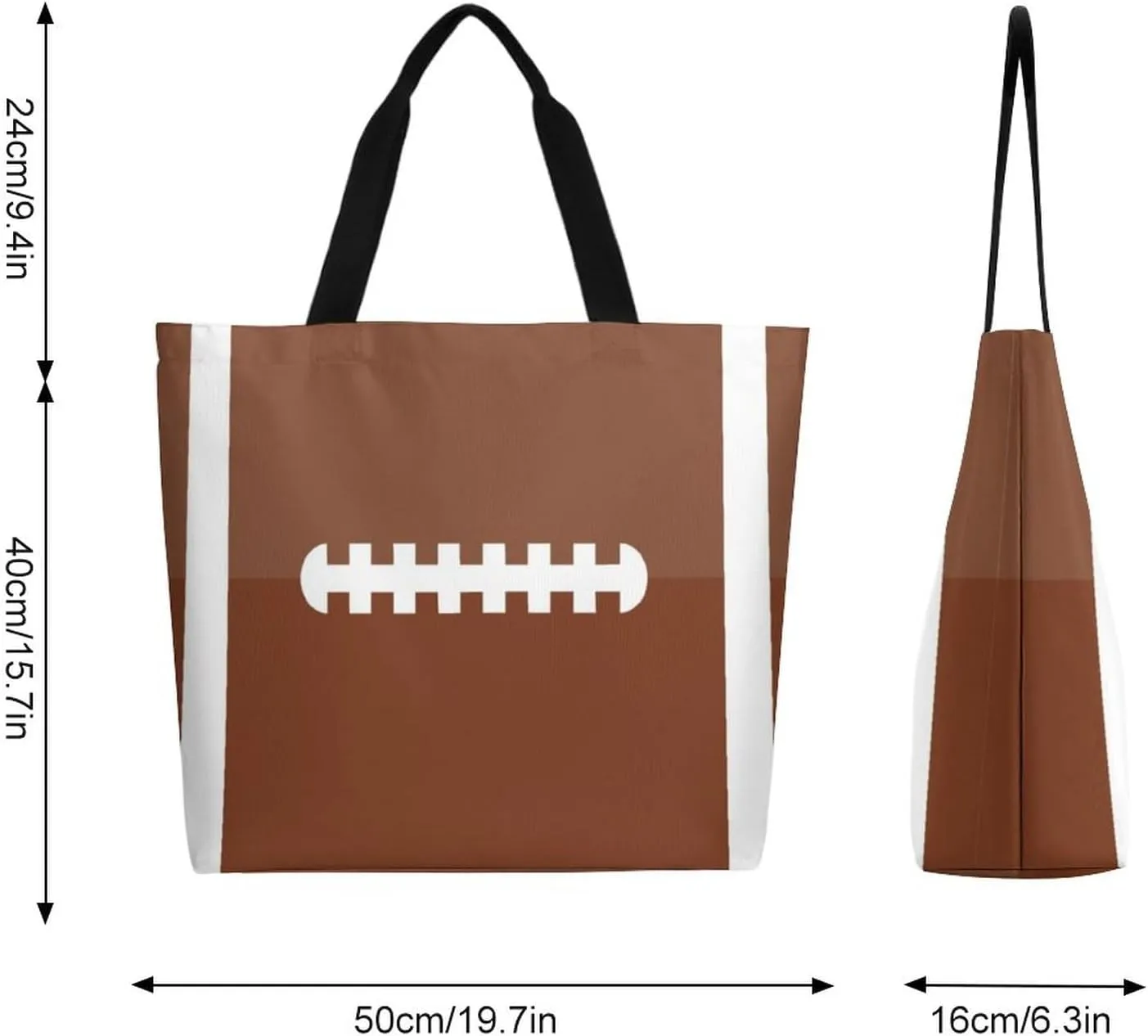 Canvas Tote Bag - Large Women's Casual Shoulder Handbag - Reusable Beach & Shopping Grocery Bag for Outdoors