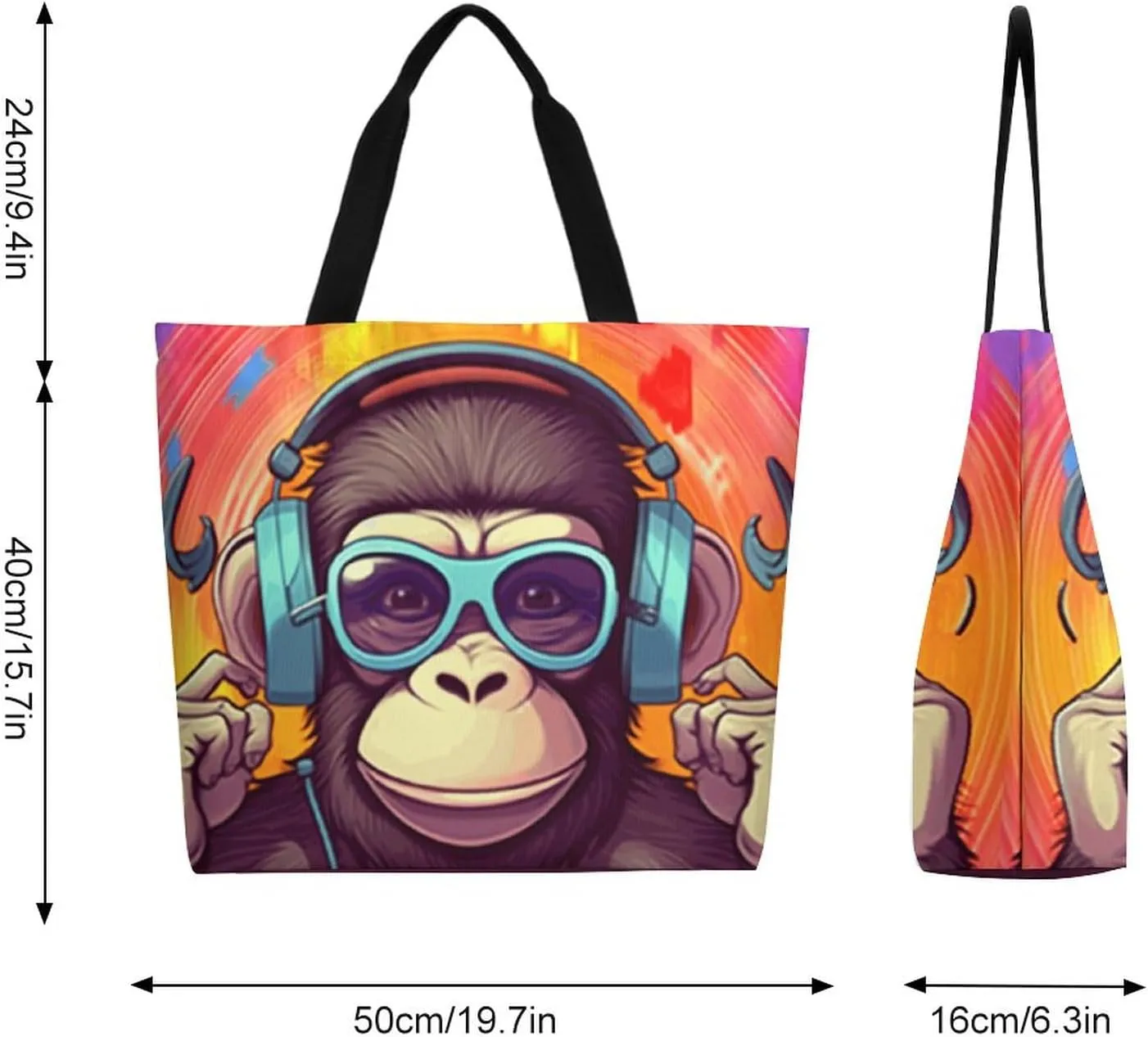 Canvas Tote Bag - Large Women's Casual Shoulder Handbag - Reusable Beach & Shopping Grocery Bag for Outdoors