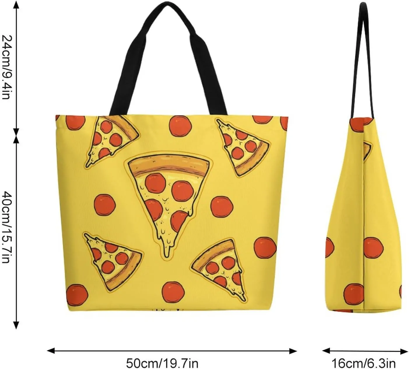 Canvas Tote Bag - Large Women's Casual Shoulder Handbag - Reusable Beach & Shopping Grocery Bag for Outdoors