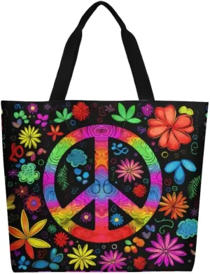 Canvas Tote Bag - Large Women's Casual Shoulder Handbag - Reusable Beach & Shopping Grocery Bag for Outdoors