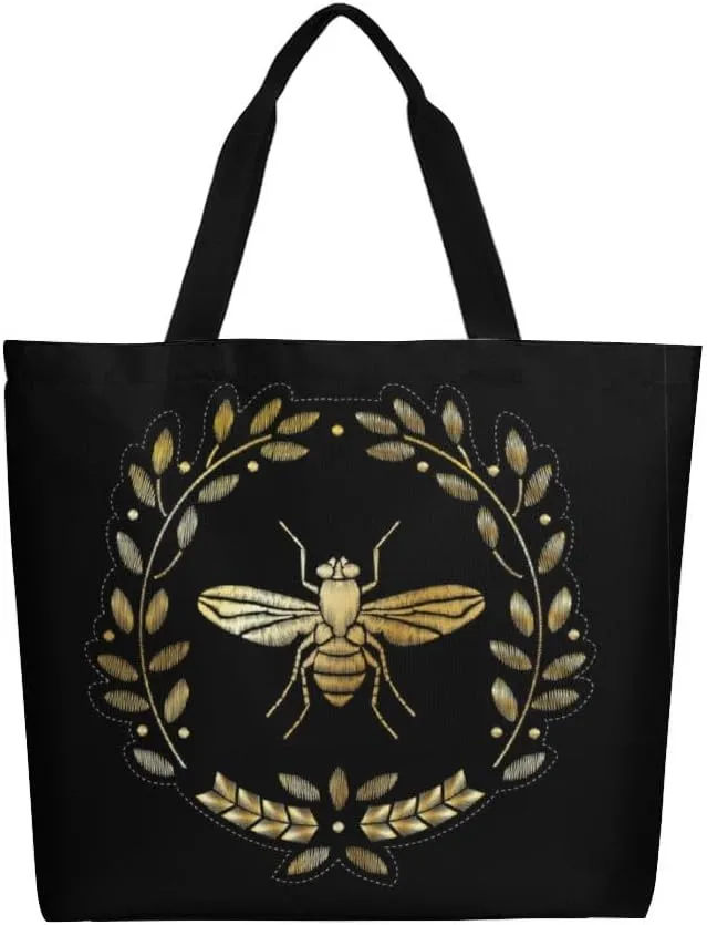 Canvas Tote Bag - Large Women's Casual Shoulder Handbag - Reusable Beach & Shopping Grocery Bag for Outdoors