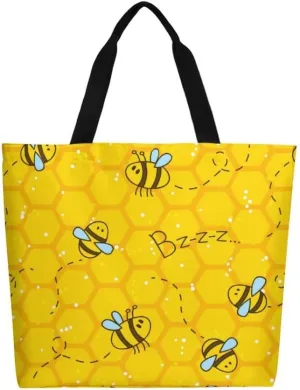 Canvas Tote Bag - Large Women's Casual Shoulder Handbag - Reusable Beach & Shopping Grocery Bag for Outdoors