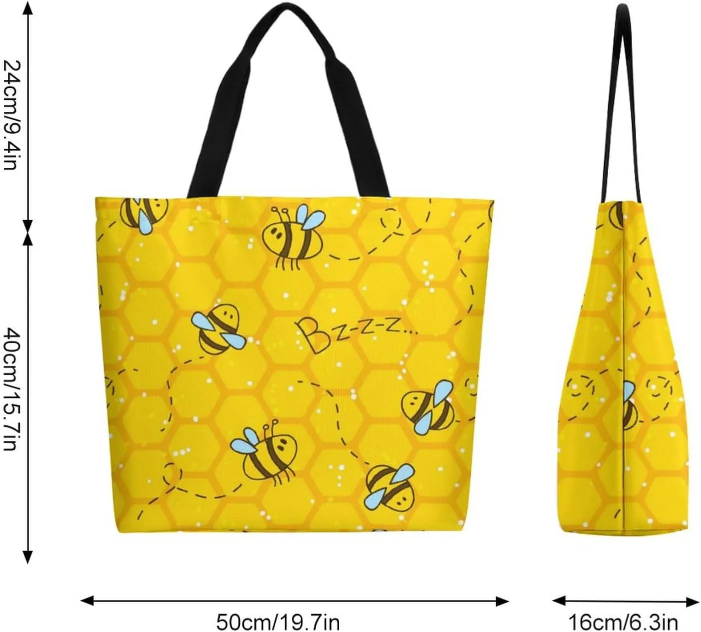 Canvas Tote Bag - Large Women's Casual Shoulder Handbag - Reusable Beach & Shopping Grocery Bag for Outdoors