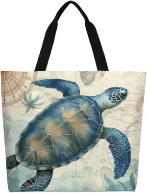 Canvas Tote Bag - Large Women's Casual Shoulder Handbag - Reusable Beach & Shopping Grocery Bag for Outdoors