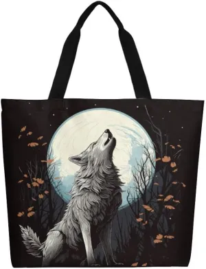 Canvas Tote Bag - Large Women's Casual Shoulder Handbag - Reusable Beach Shopping Grocery Bag for Outdoors