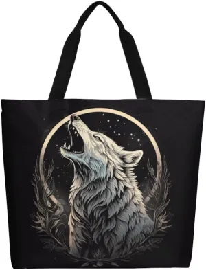 Canvas Tote Bag - Large Women's Casual Shoulder Handbag - Reusable Beach Shopping Grocery Bag for Outdoors
