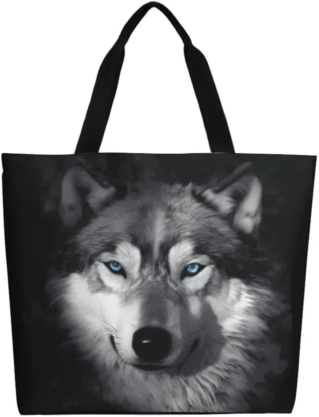 Canvas Tote Bag - Large Women's Casual Shoulder Handbag - Reusable Beach Shopping Grocery Bag for Outdoors
