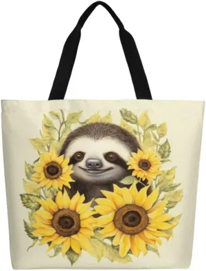 Canvas Tote Bag - Large Women's Casual Shoulder Handbag - Reusable Beach Shopping Grocery Bag for Outdoors