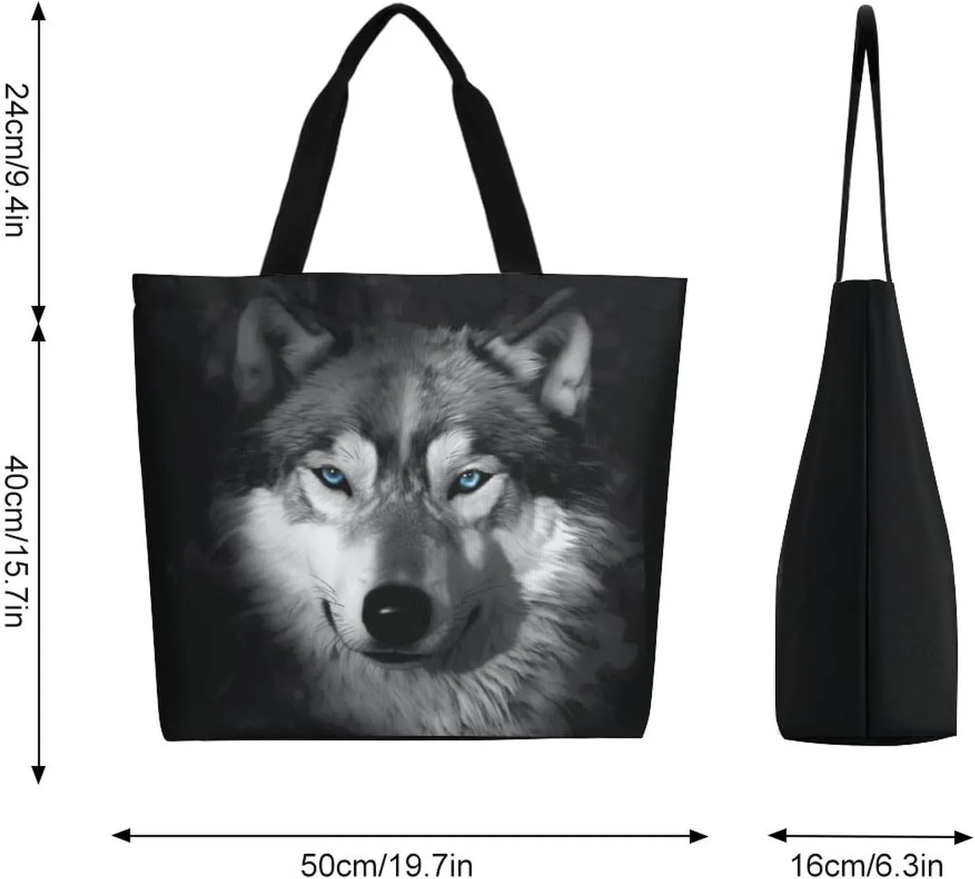 Canvas Tote Bag - Large Women's Casual Shoulder Handbag - Reusable Beach Shopping Grocery Bag for Outdoors